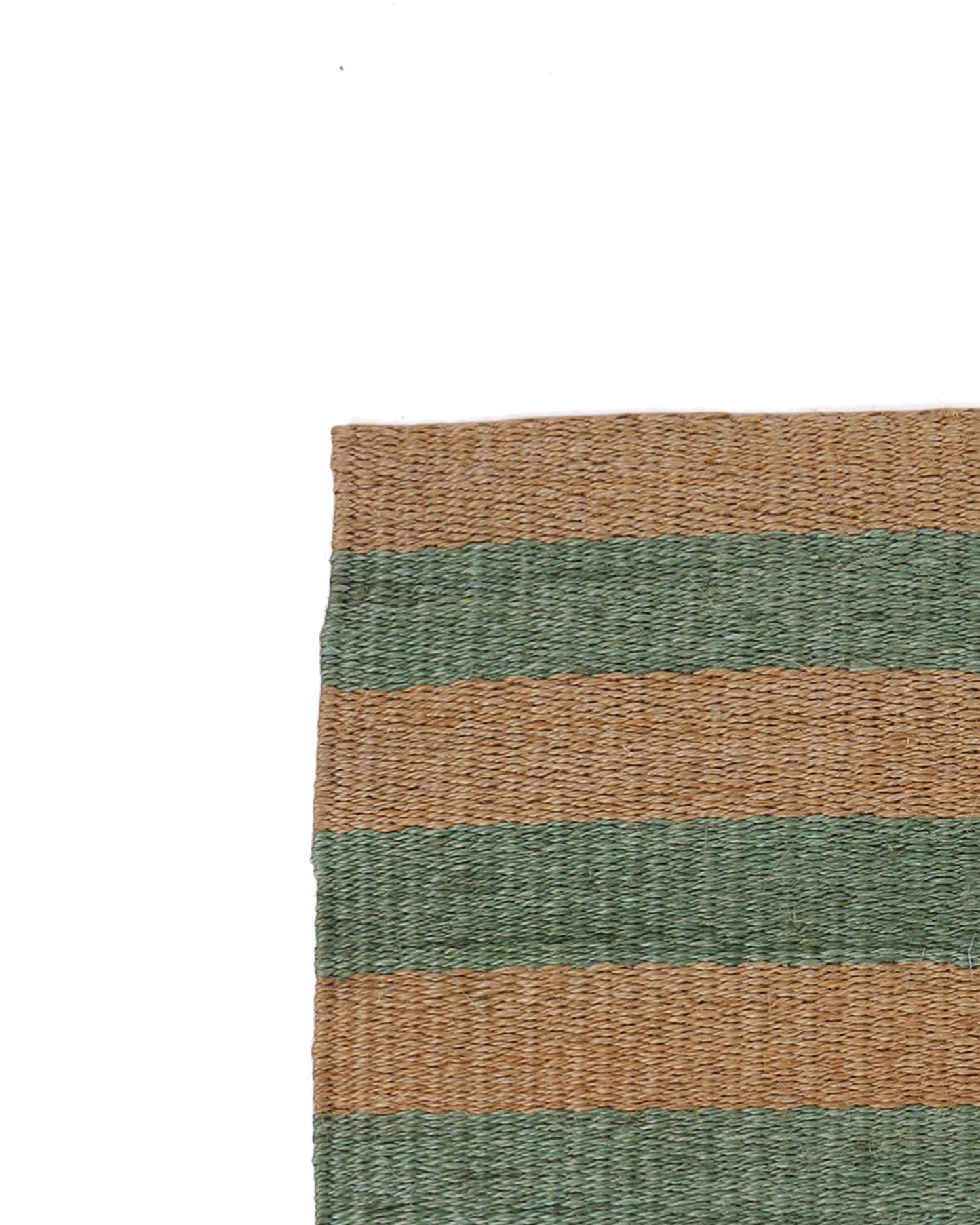 LENGO: Green & Brown Woven Sisal Doormat