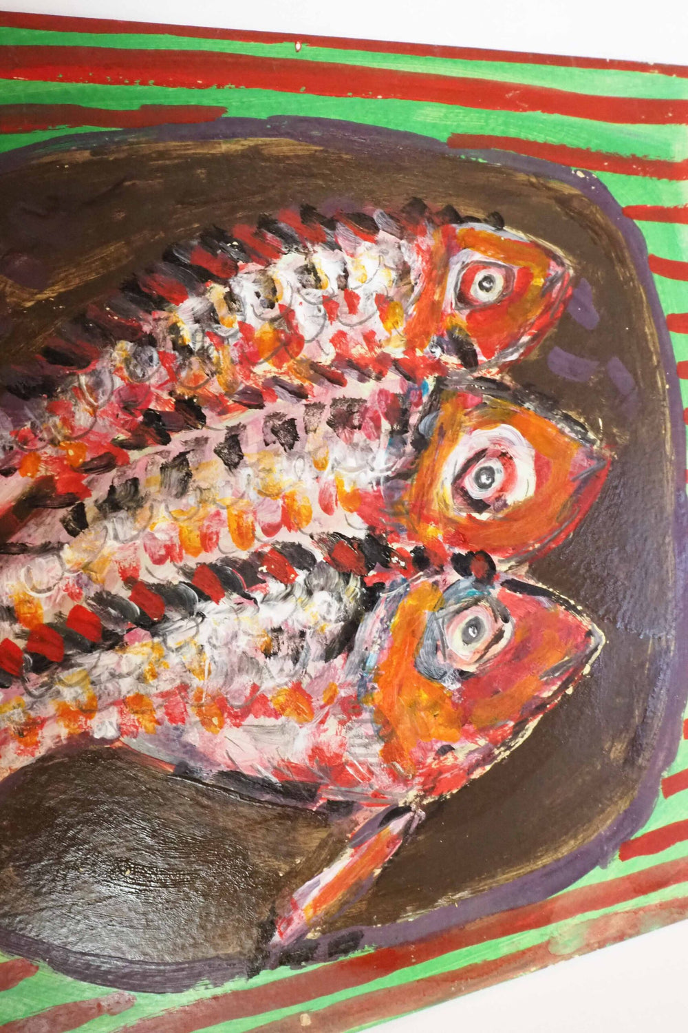 Oil on Board Fish Painting