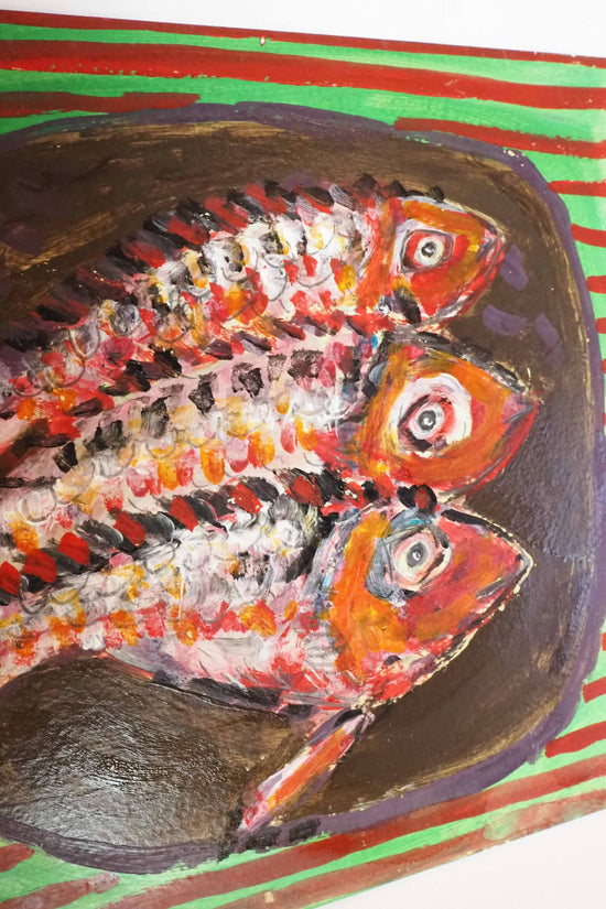 Oil on Board Fish Painting