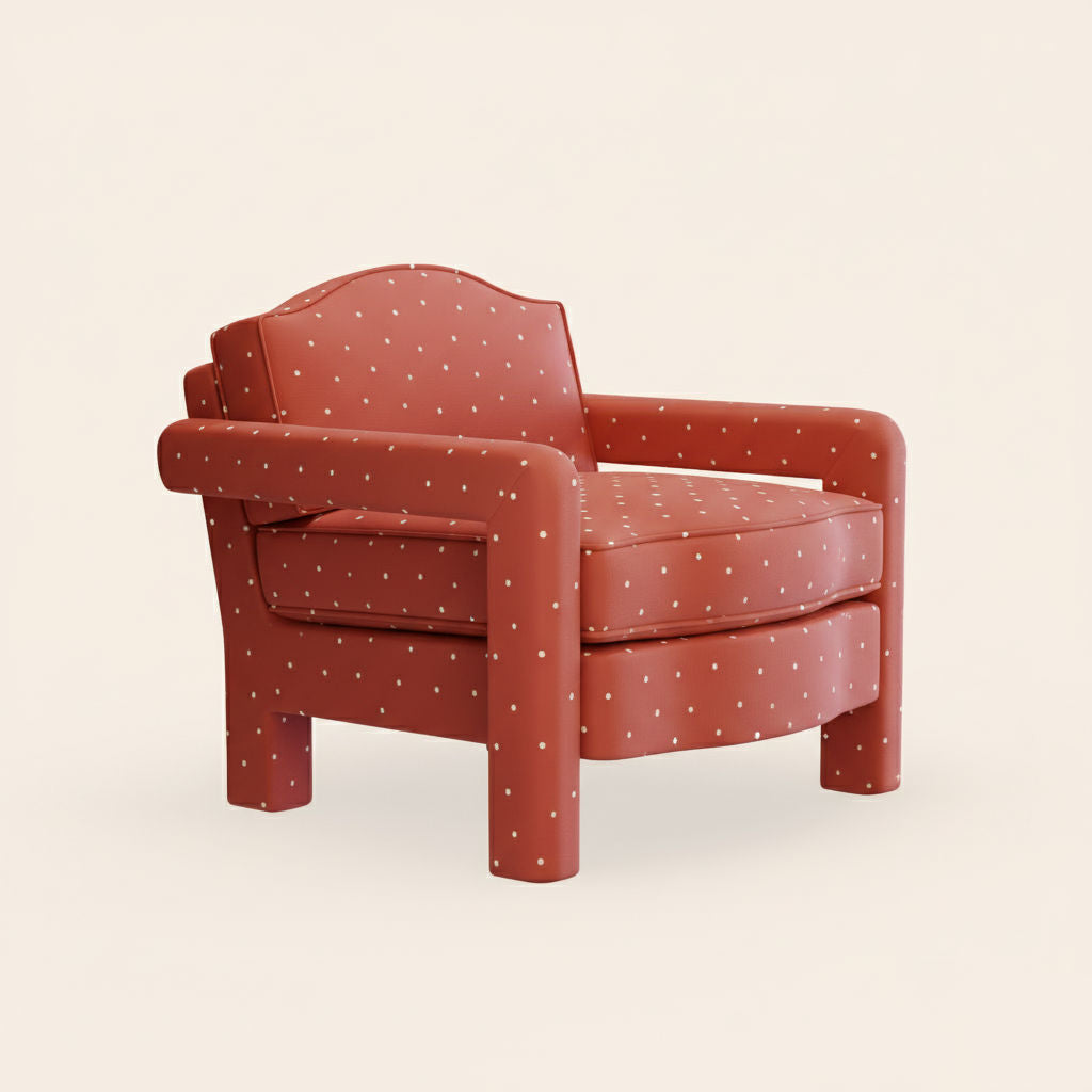 Elio Armchair, Red Velvet