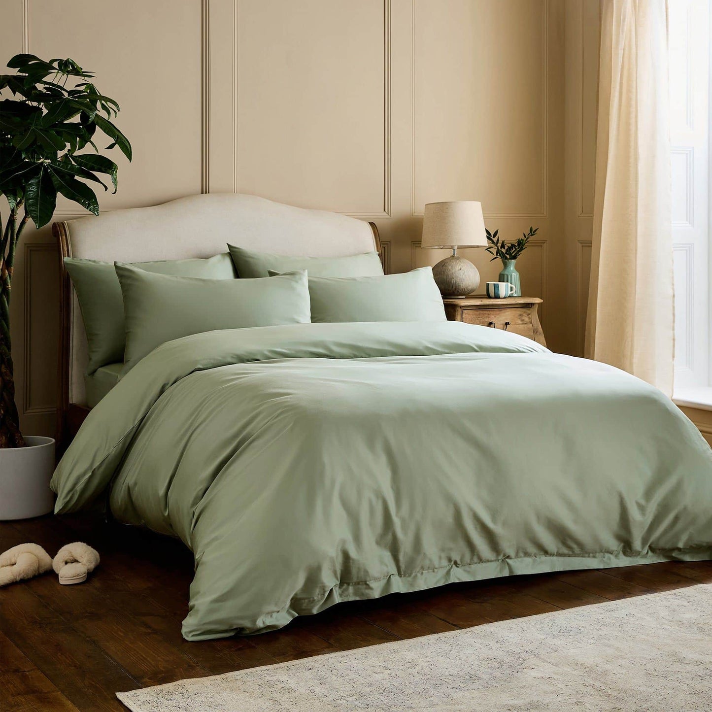Luxury Organic Cotton Sage Green Original Duvet Cover