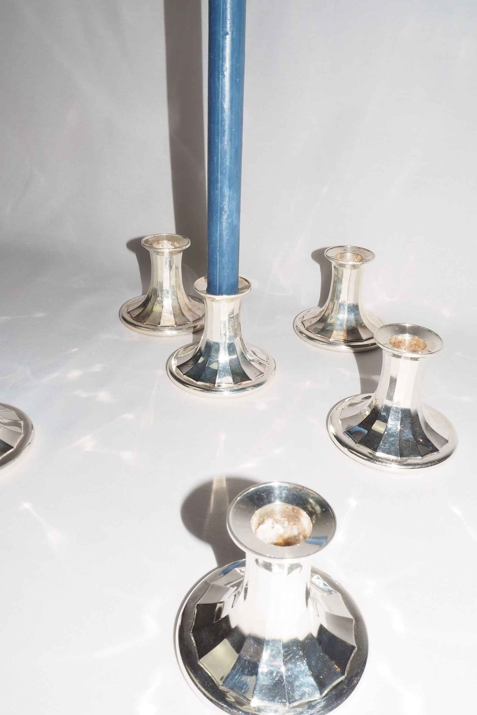 Pair of Vintage Silver Plate Candlesticks