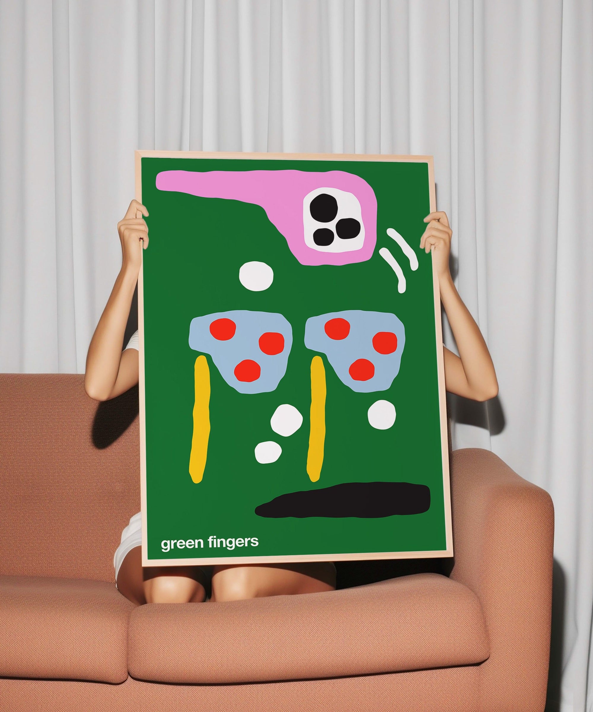 Green Fingers Print - Green