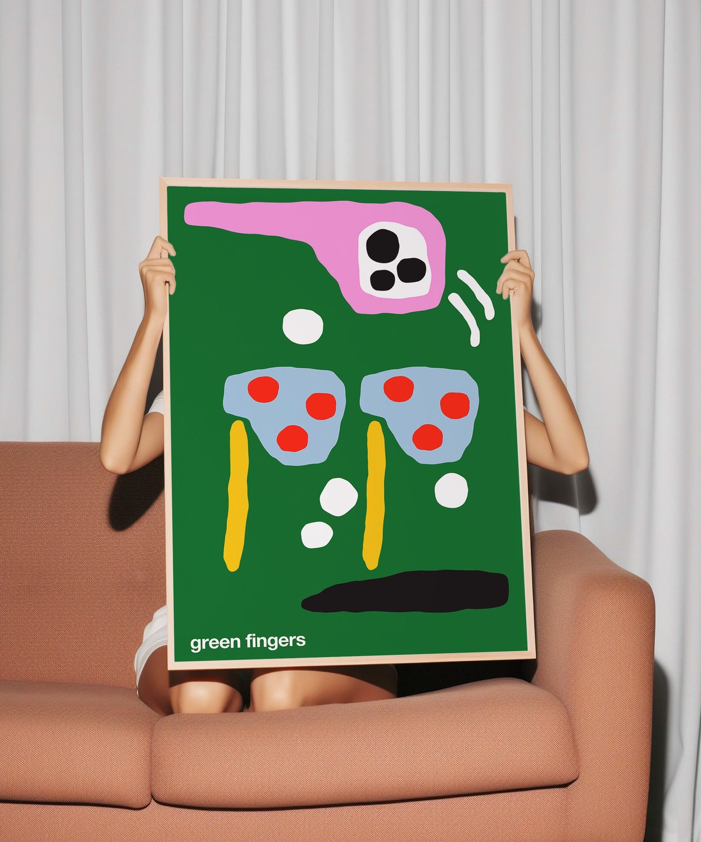 Green Fingers Print - Green