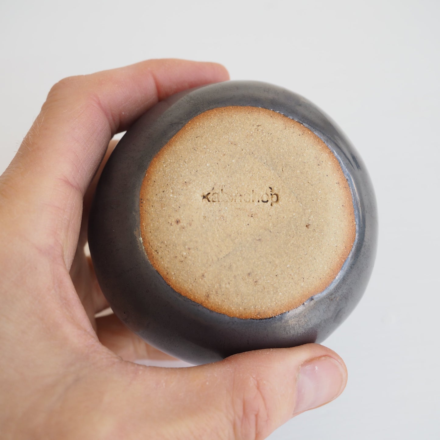 Handmade Ceramic Round Vases in White, Gold & Black