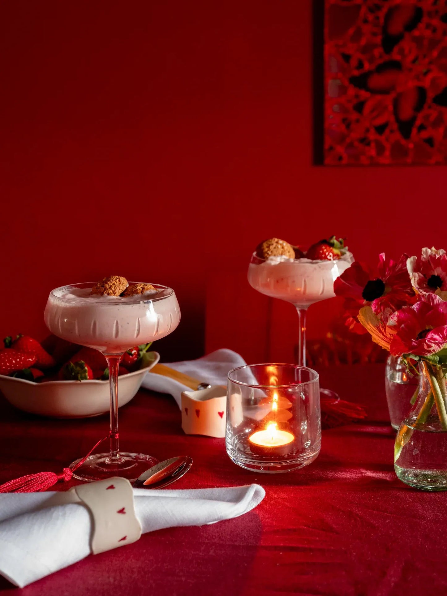 Deep Red Tablecloth