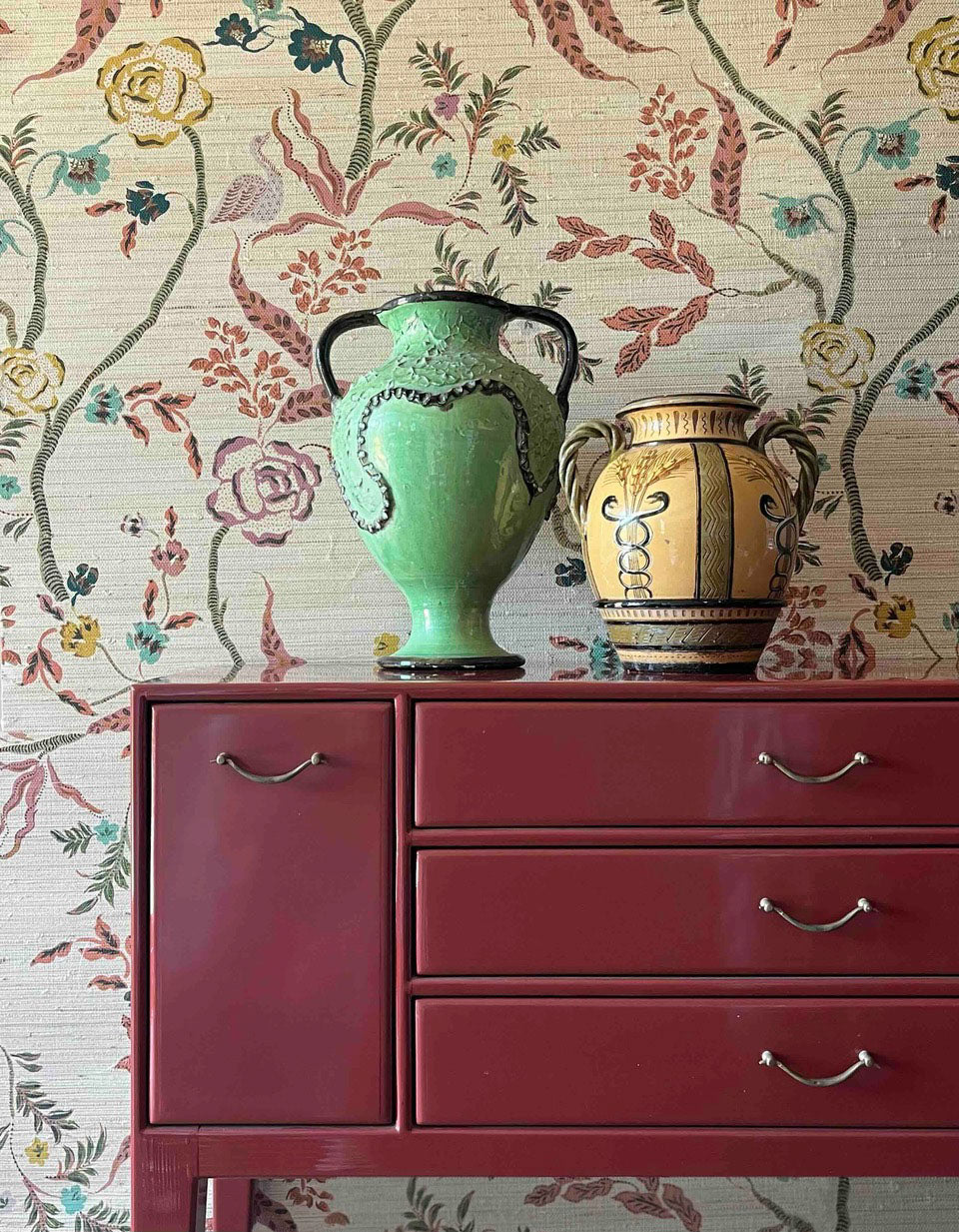 Eversley - Cinnamon Tobacco (Metallic Grasscloth Wallpaper)