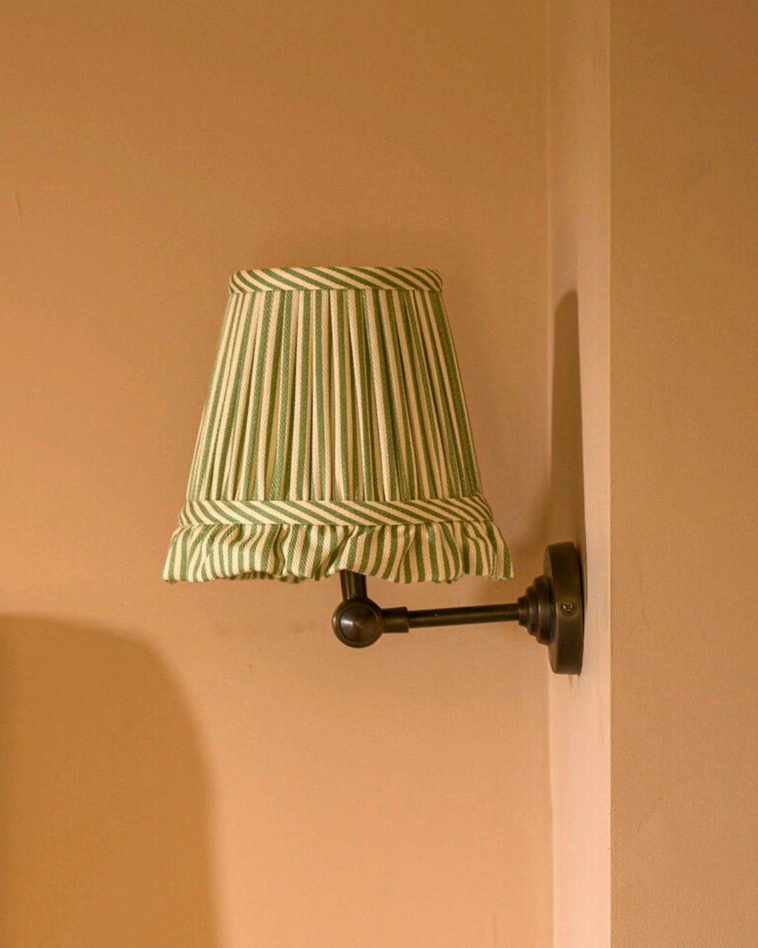 The Fine Stripe in Sage Wall Light Lampshade