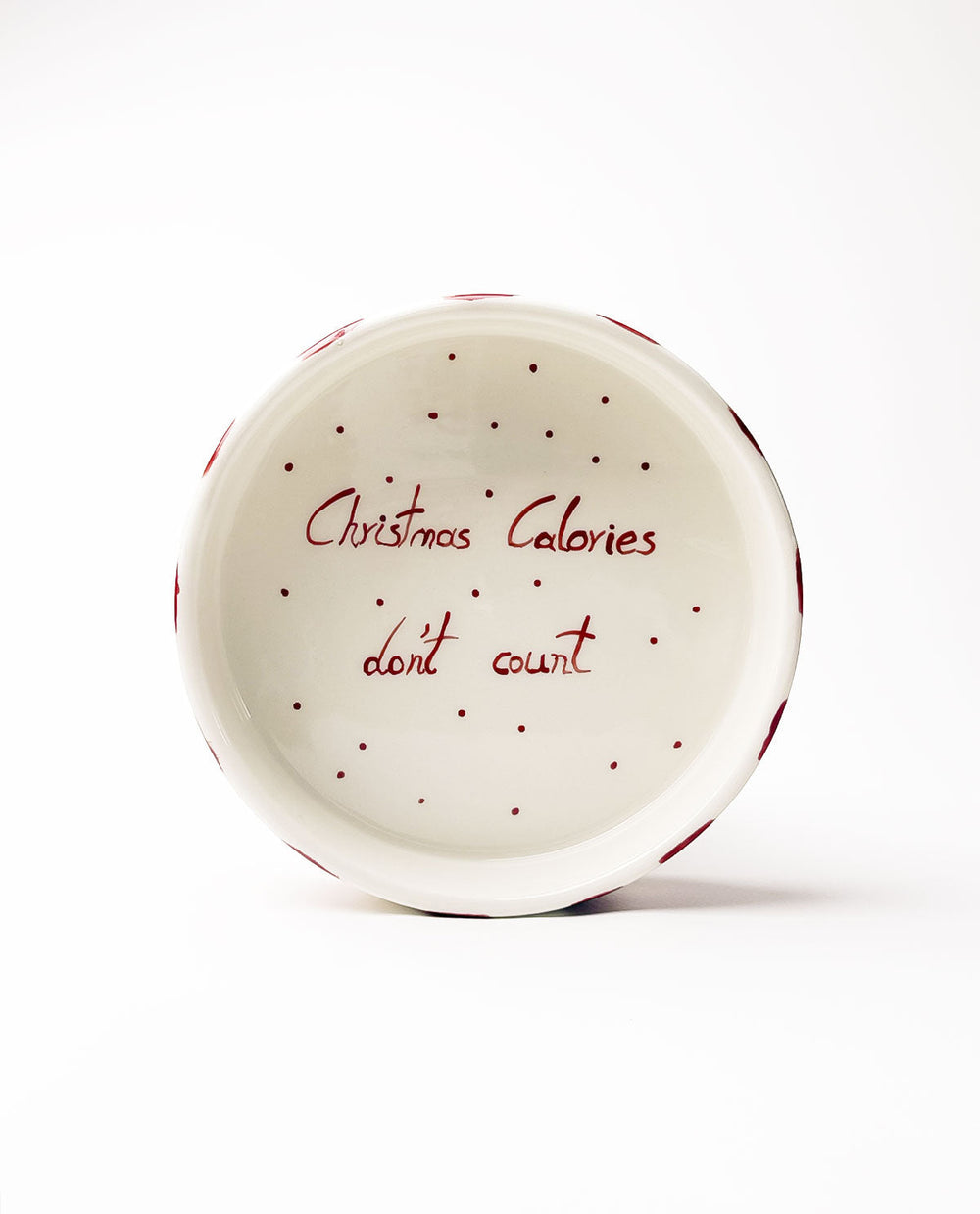 “Christmas Calories Don't Count” Ceramic Handmade Plate
