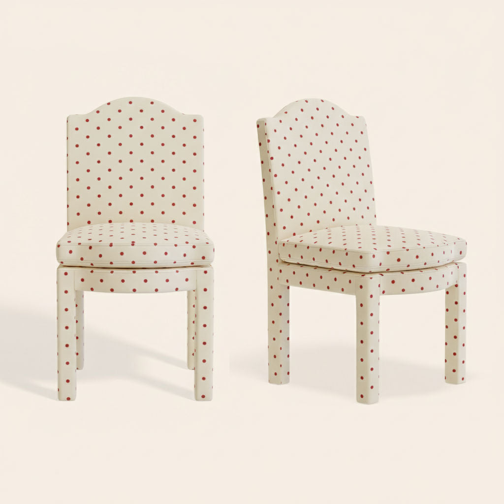 Pair of Leo Dining Chairs, Pavlova