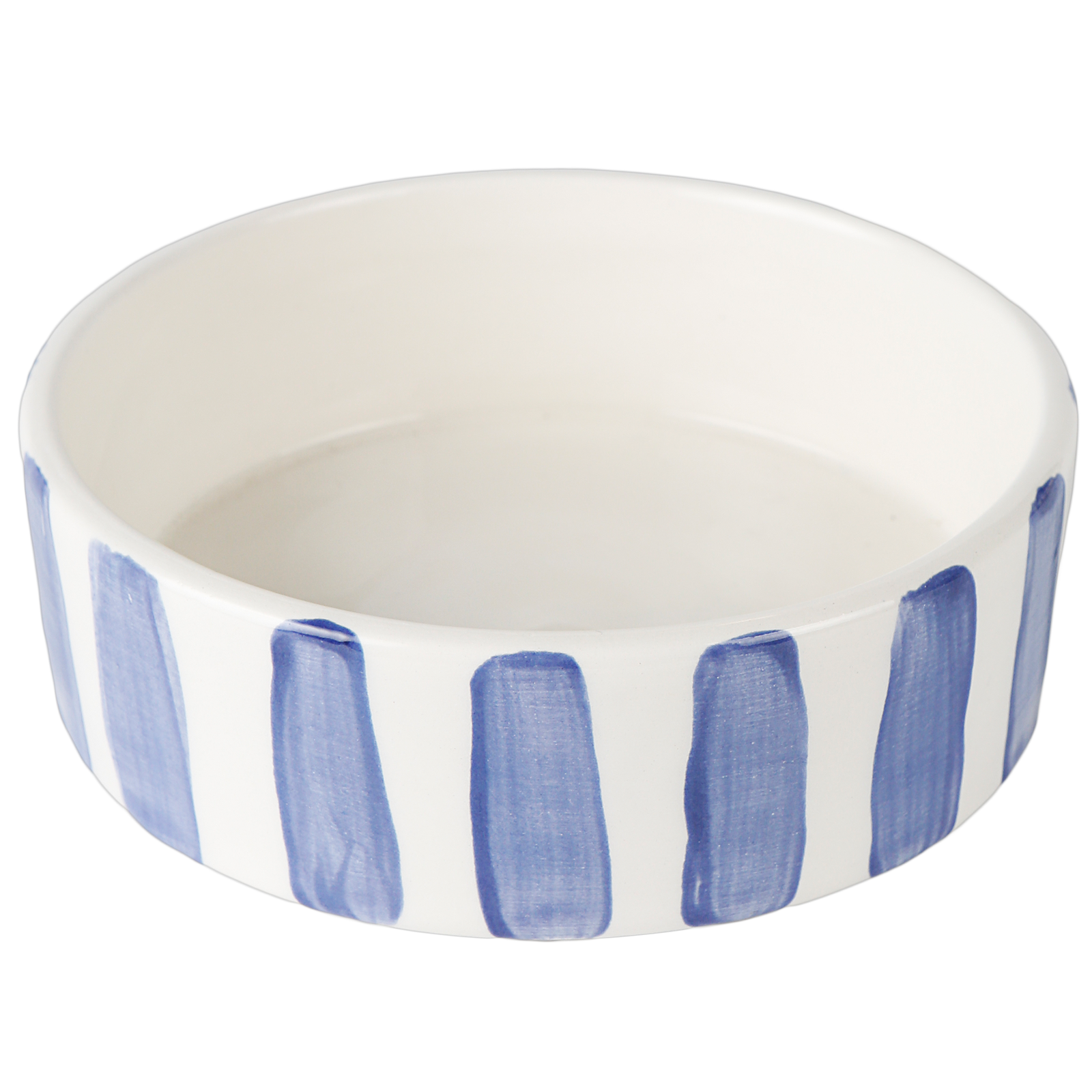 Blue Stripes Dog Bowl