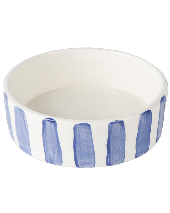 Blue Stripes Dog Bowl