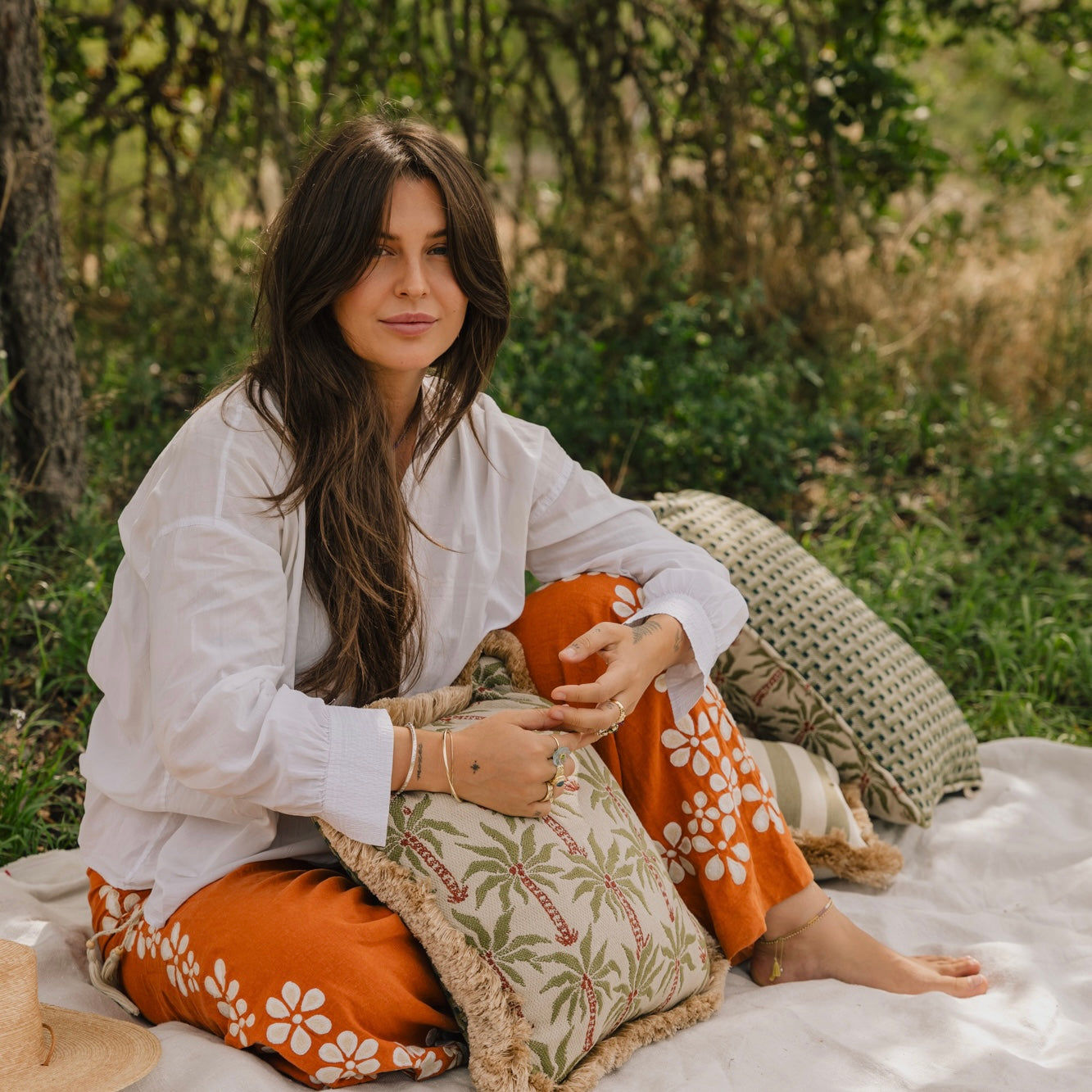 Cushion Laura Olive & Spice