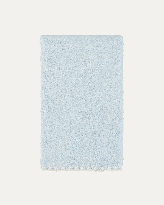 Blue and White Shell Bath Towel