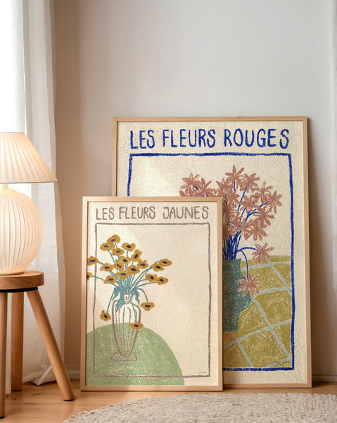 Les Fleurs Jaunes - Botanical Art Print