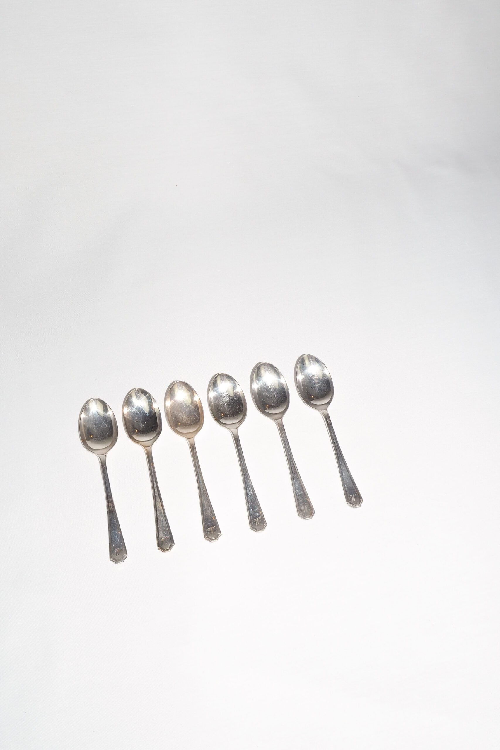 6 Vintage Silver Plate Teaspoons