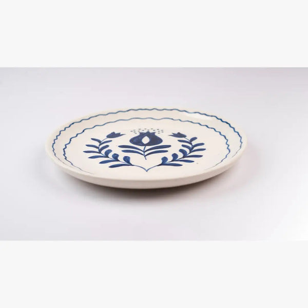 Blue Anaar Snack Plate , 7x7 Inches (Set of 2)
