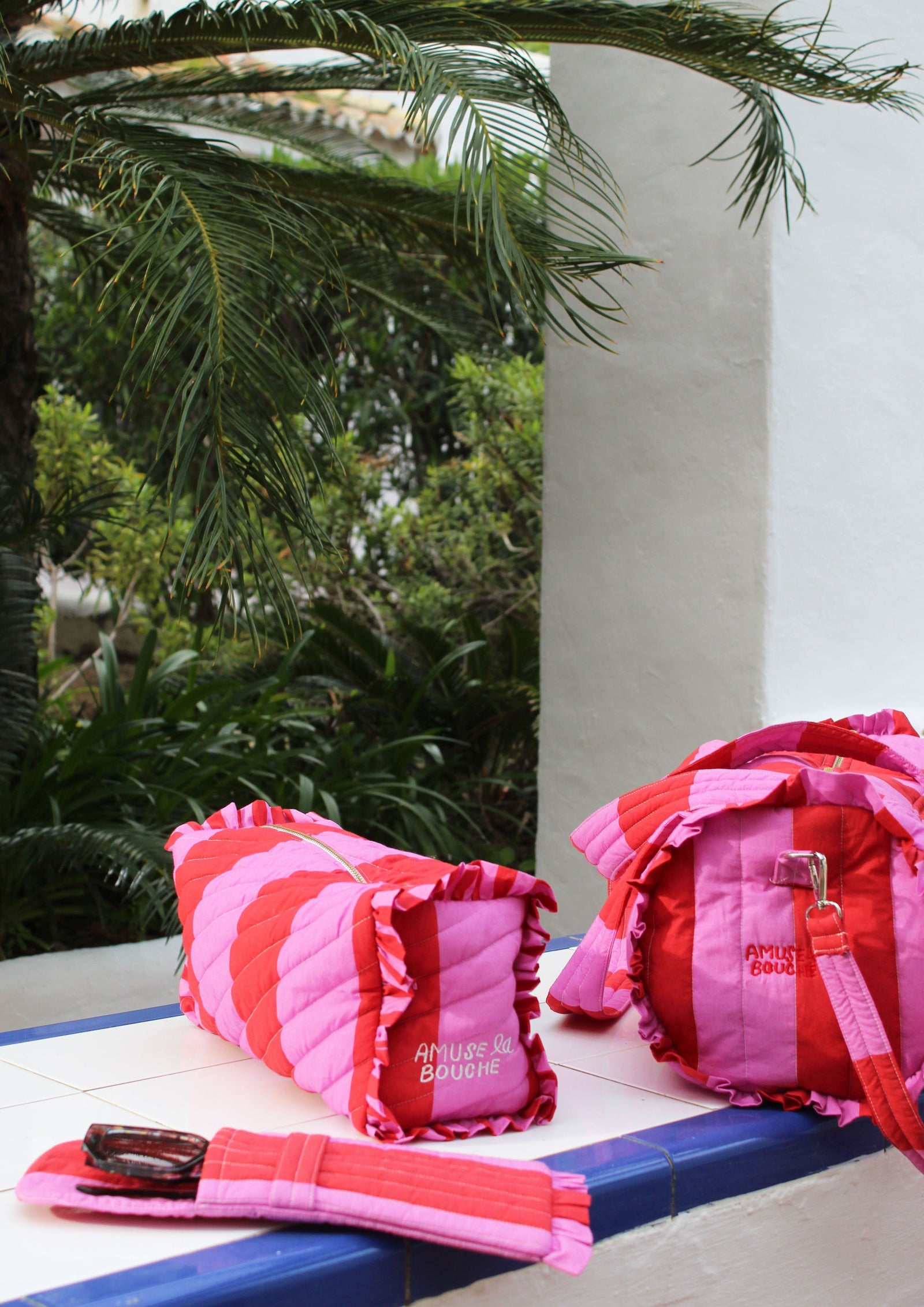 Cerise & Fuchsia Wide Stripe Glasses Cover