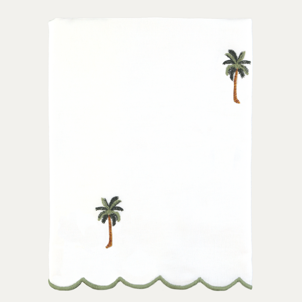 Palm Tree Embroidered Tablecloth