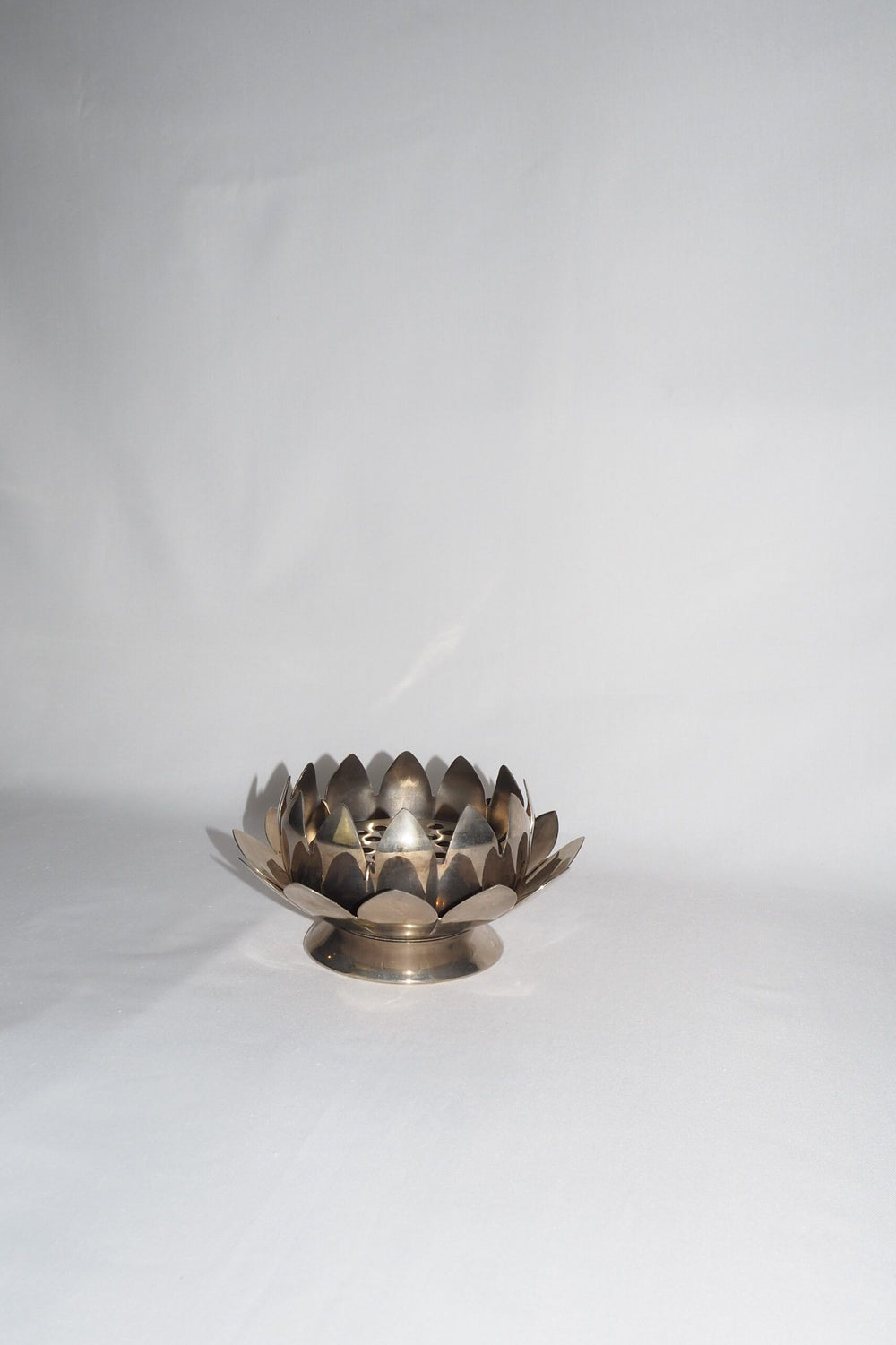 Silver Plate Lotus Flower Vase