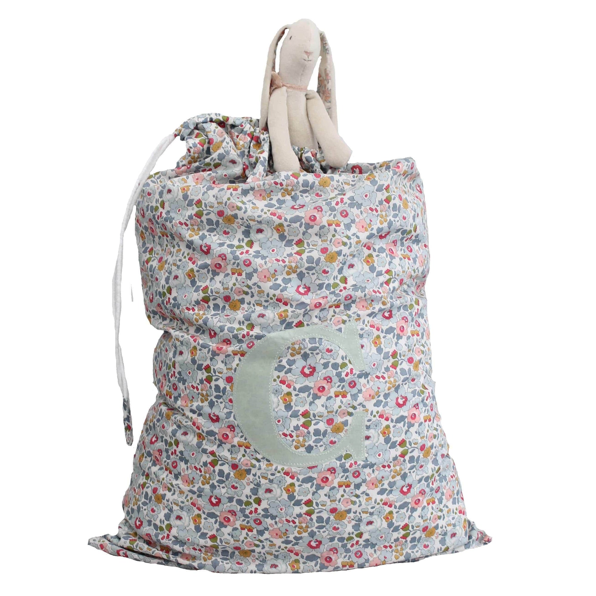 Storage Sack Made With Liberty Fabric Betsy Grey