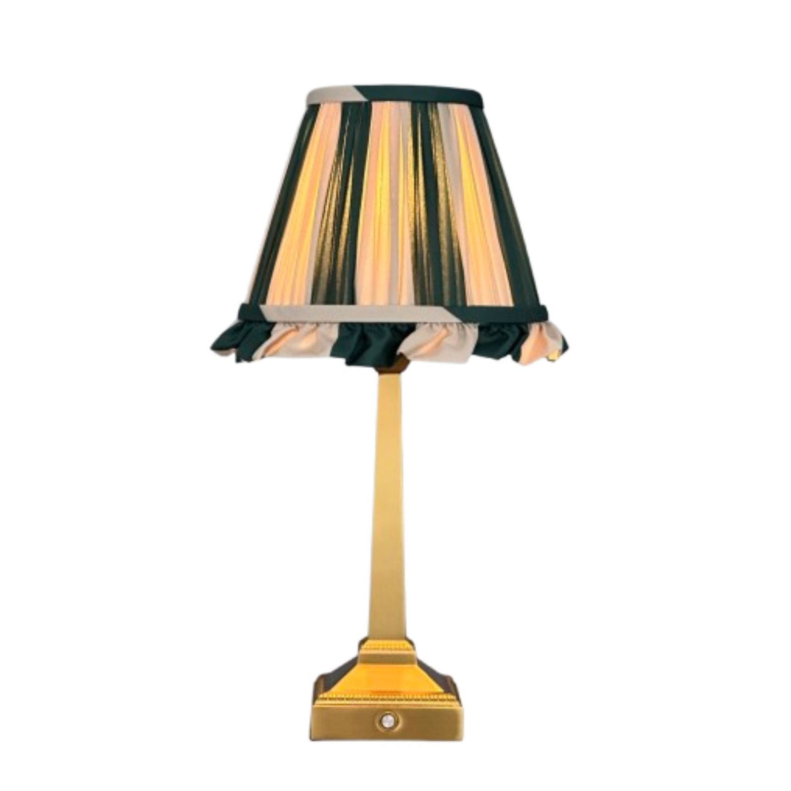 Charlie Table Lamp Cream Green Stripes
