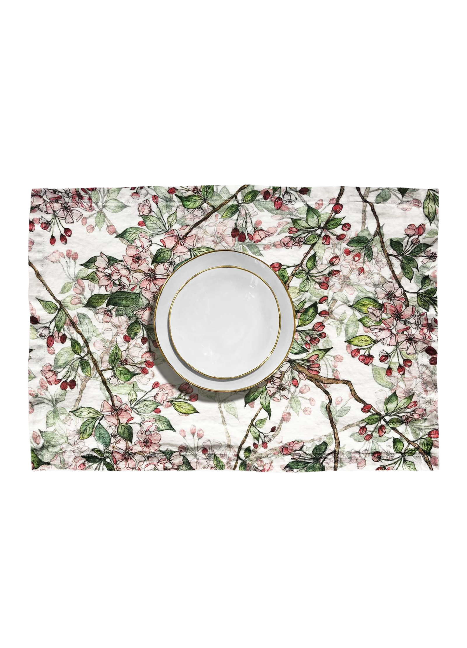 Cherry Blossom Linen Placemat