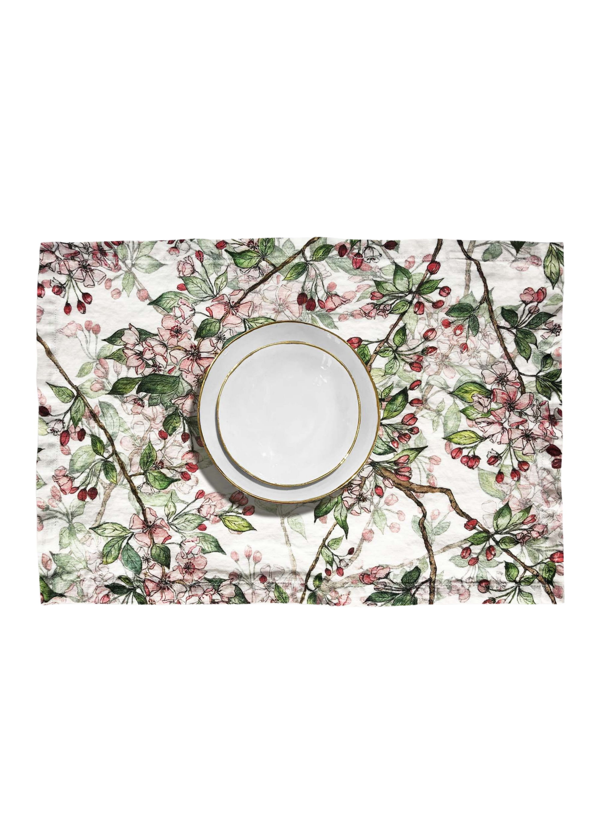 Cherry Blossom Linen Placemat