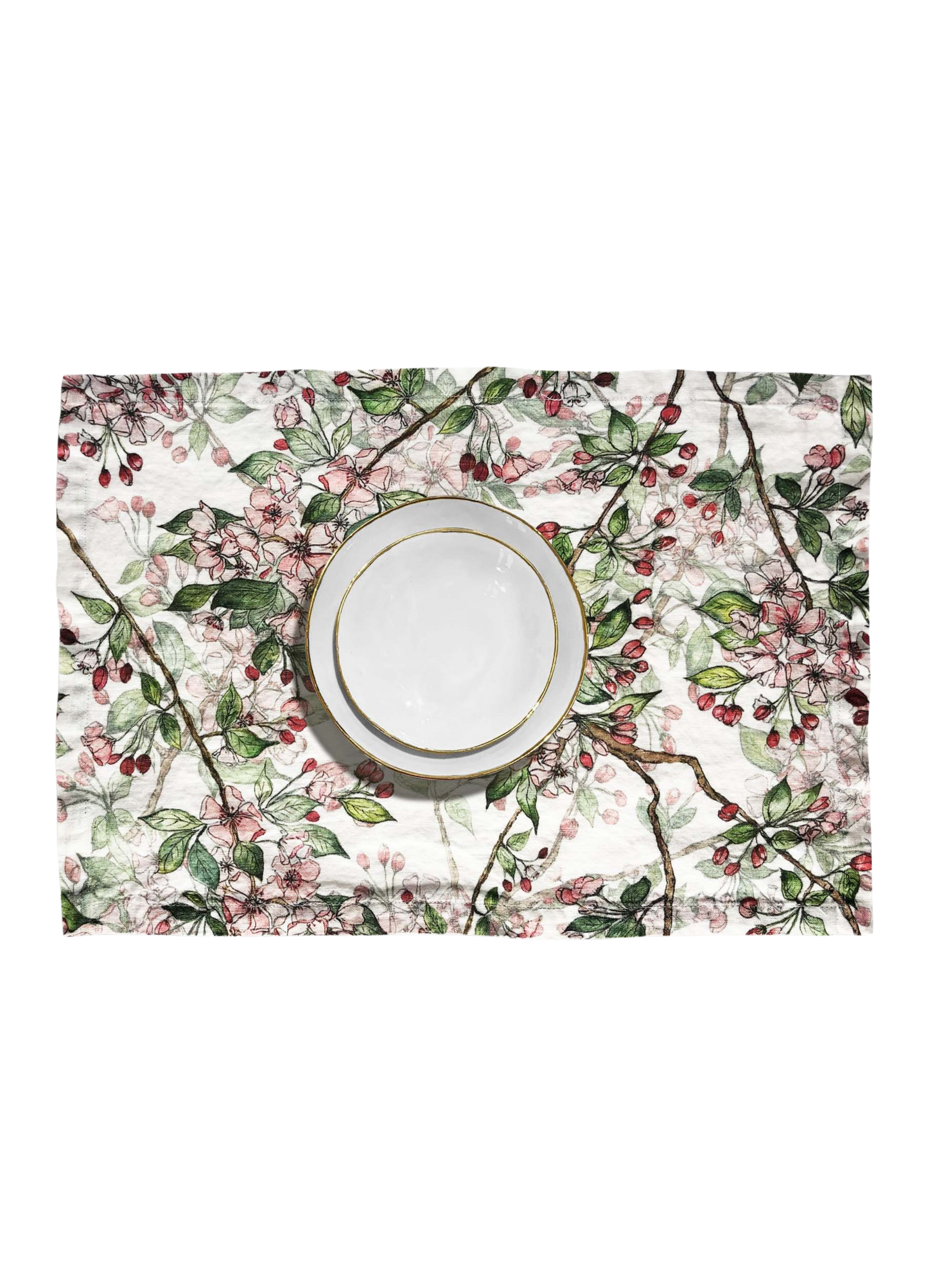 Cherry Blossom Linen Placemat