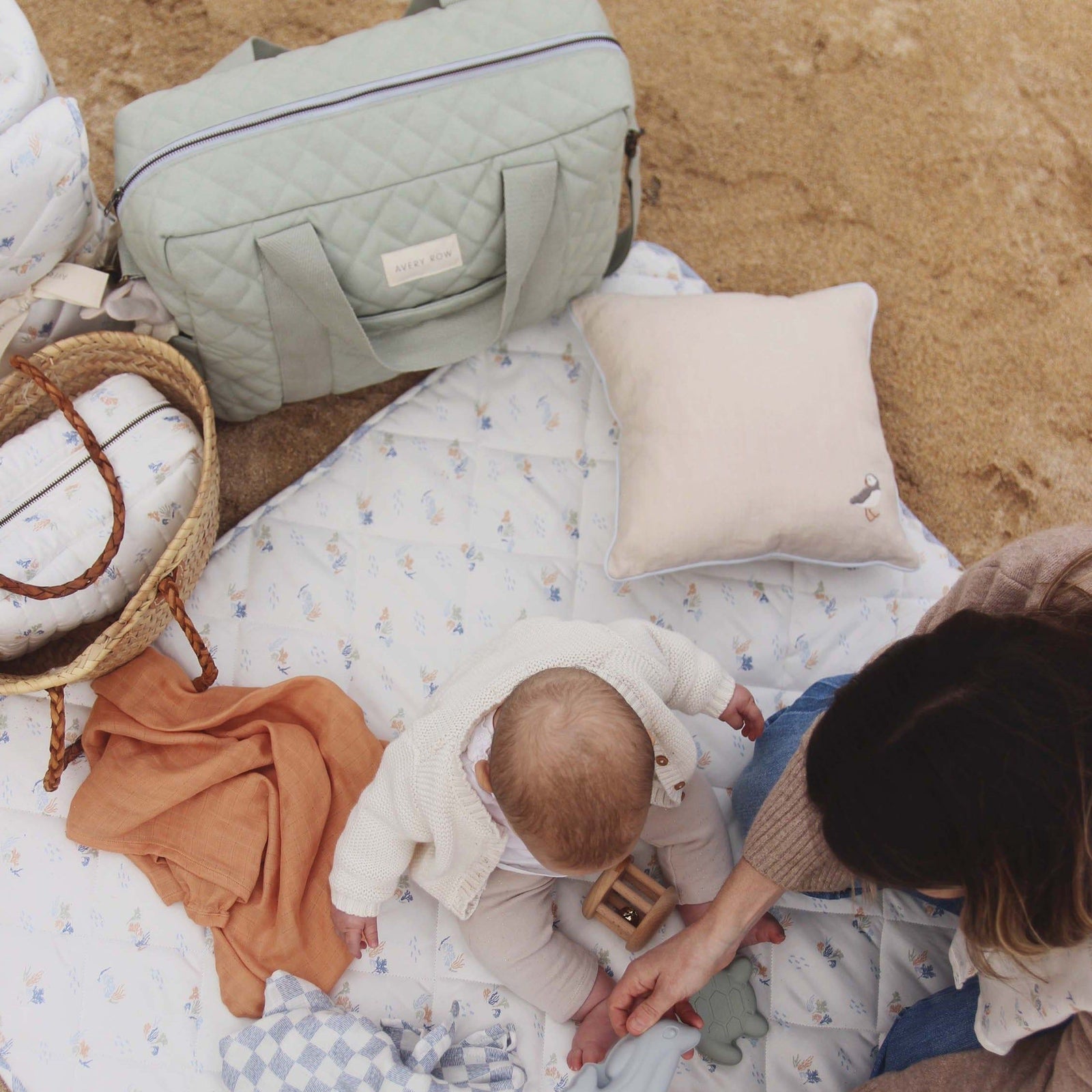 Square Linen Scatter Cushion - Coastline