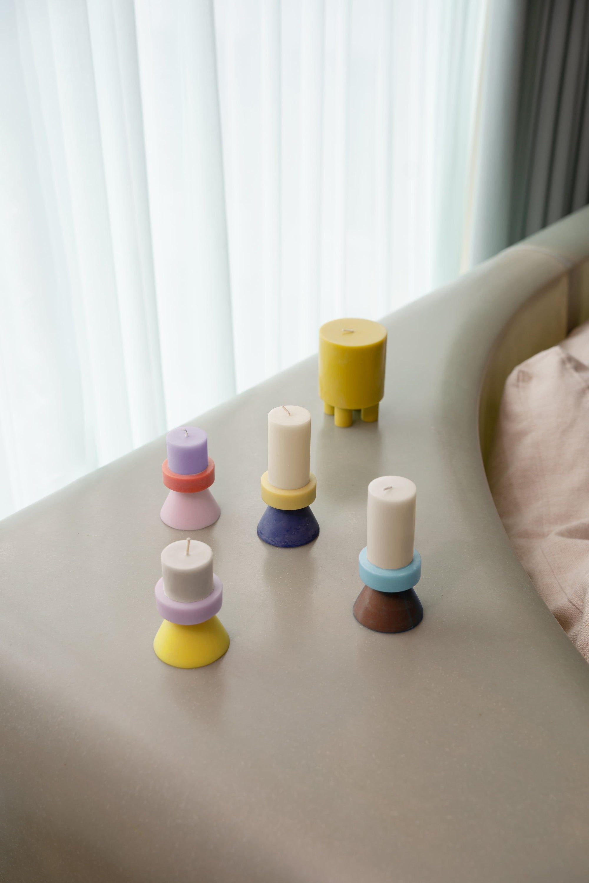 Stack Candle Mini - D Blue / Pale Blue / D Green