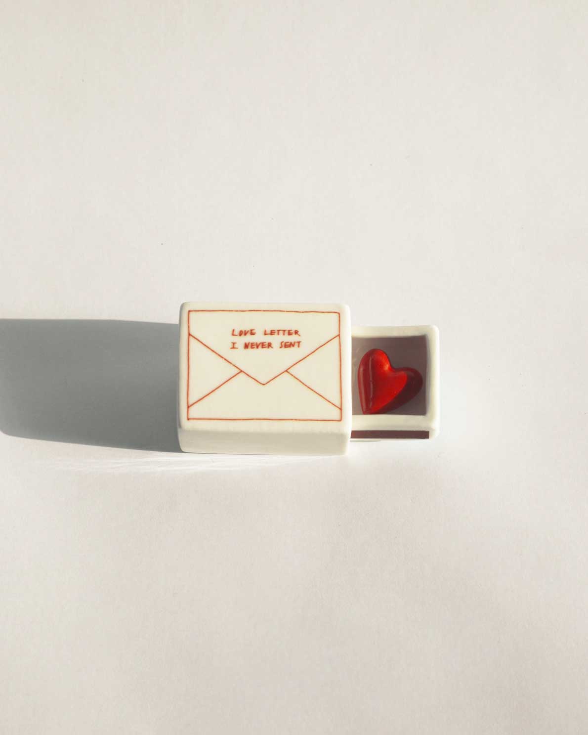 'Mini Love Letter’ Ceramic Matchbox
