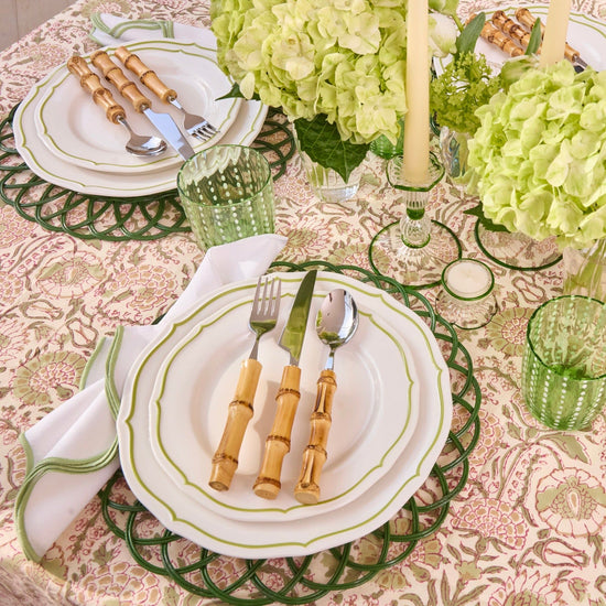 Spring Green Scallop Linen Napkin (Set of 4)