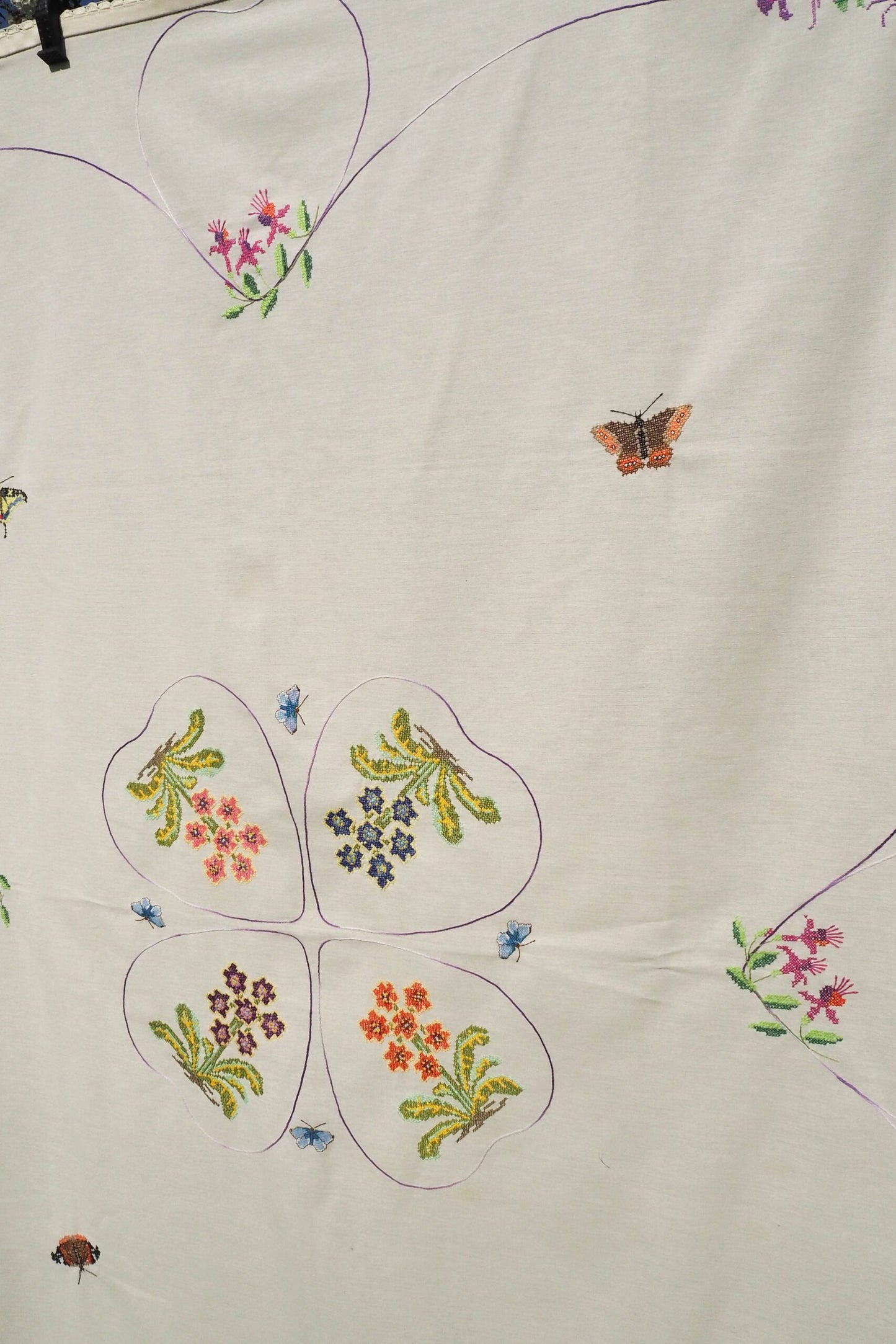Vintage Embroidered Tablecloth