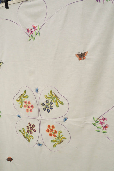 Vintage Embroidered Tablecloth