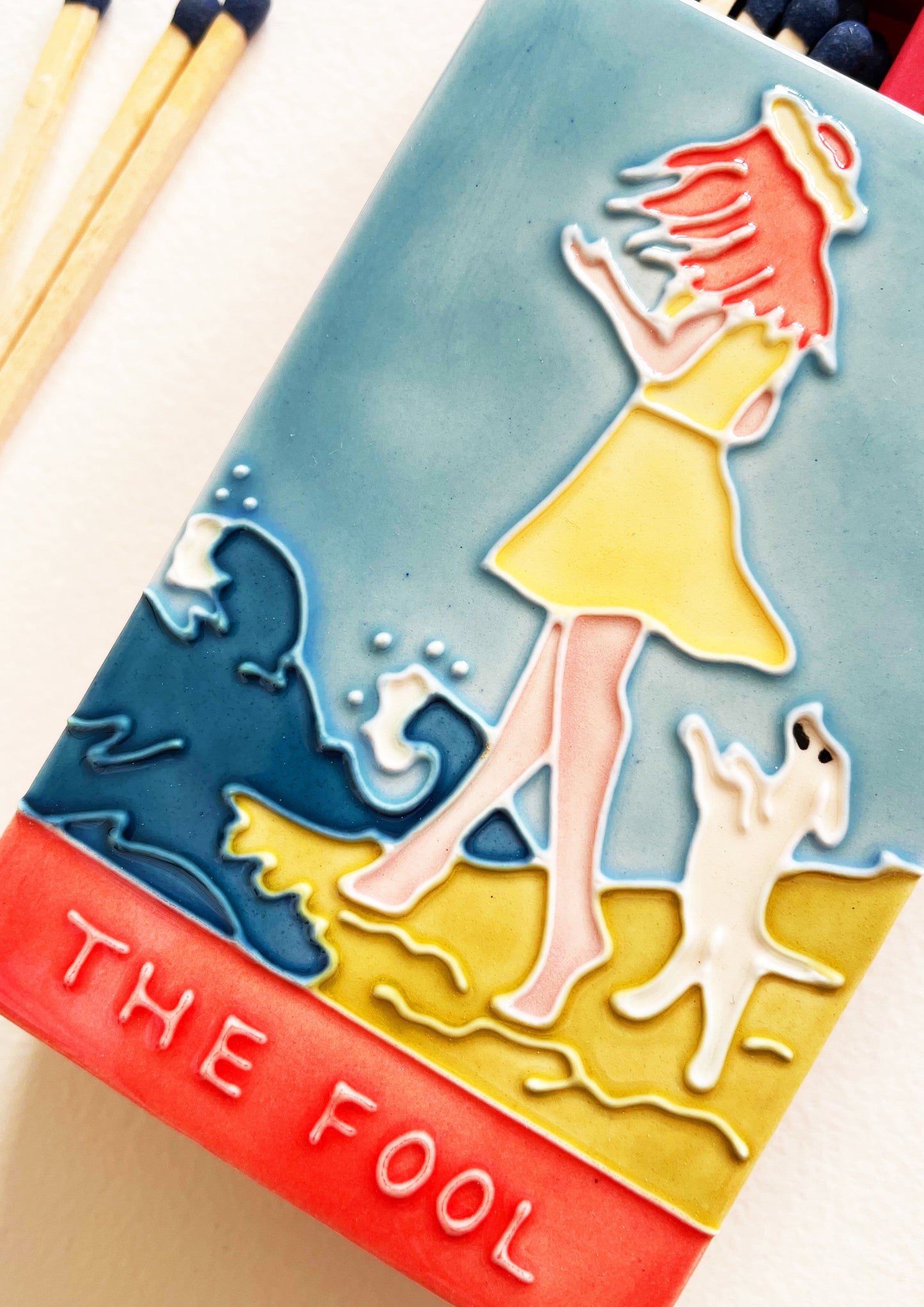 The Fool Ceramic Matchbox
