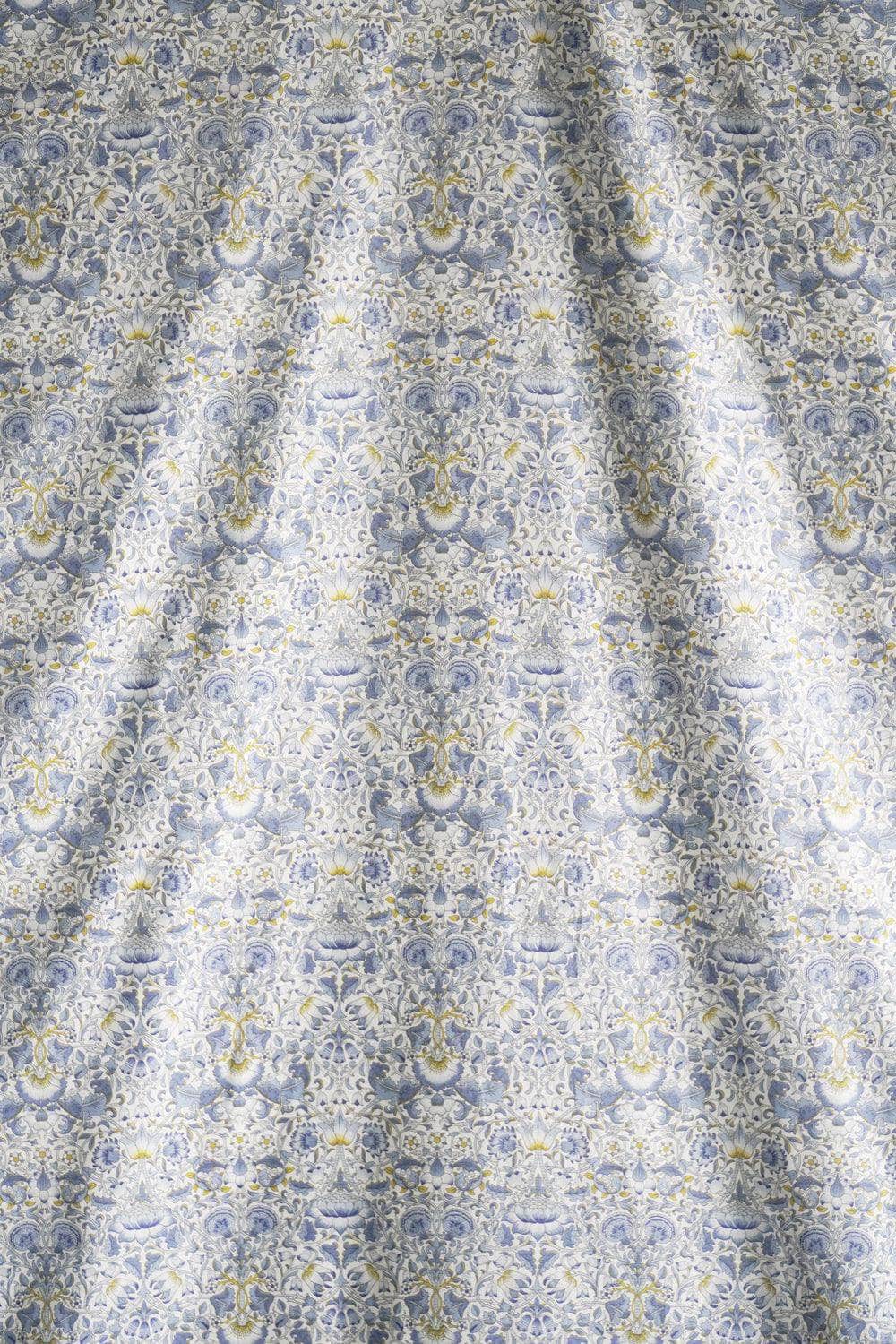 Reversible Heirloom Quilt Made With Liberty Fabric Lodden China Blue & Sambourne Yellow