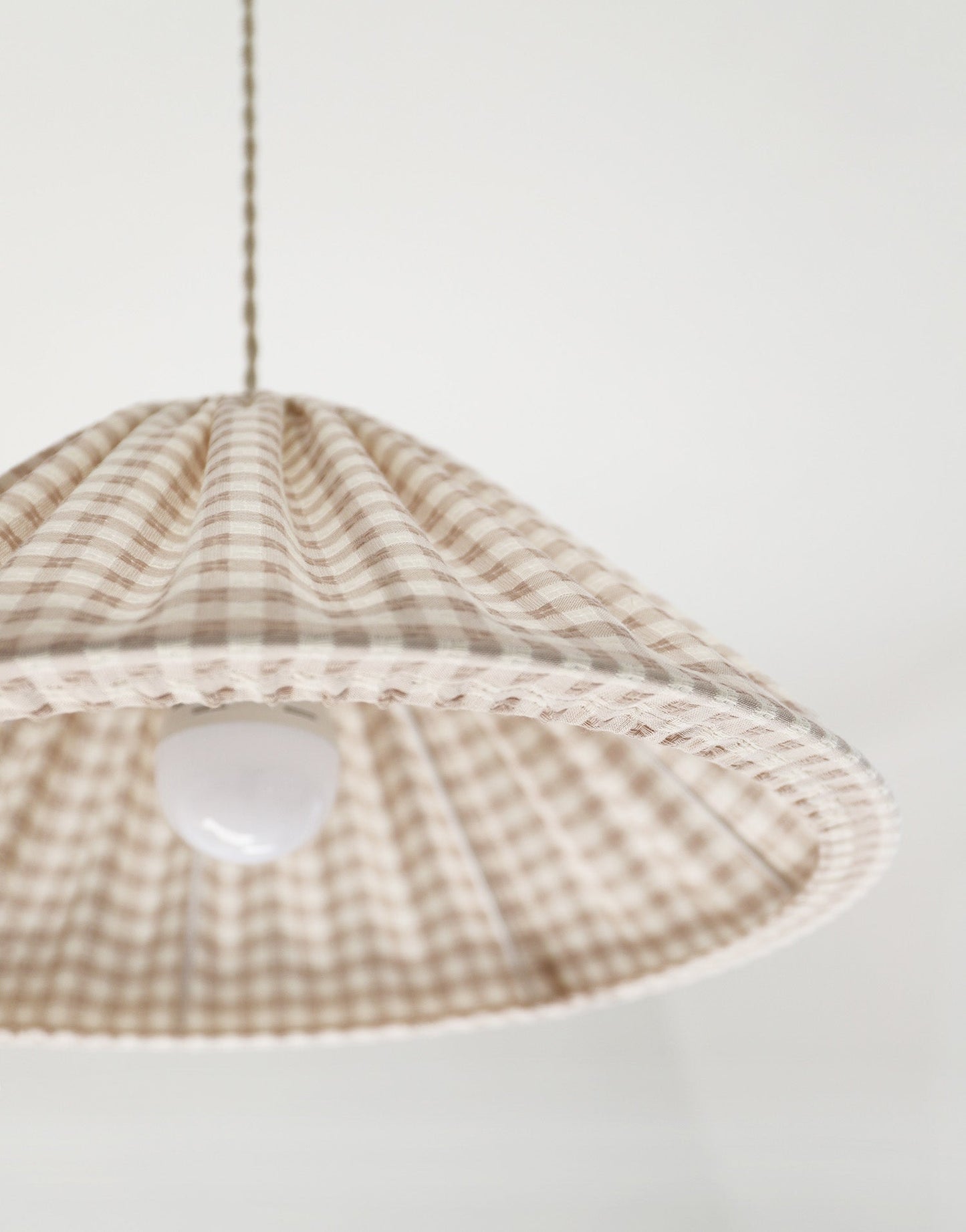 Conical Pendant Light Gingham Malala “Petits Carreaux”