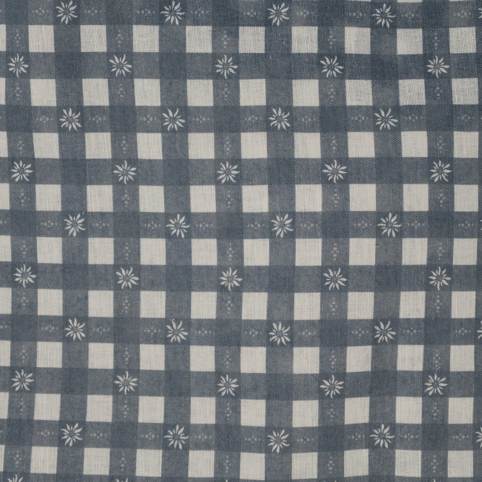 Edelweiss Gingham Fabric - Loden Blue