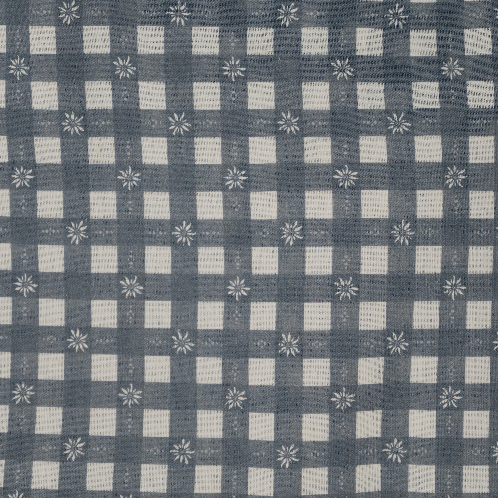 Edelweiss Gingham Fabric - Loden Blue