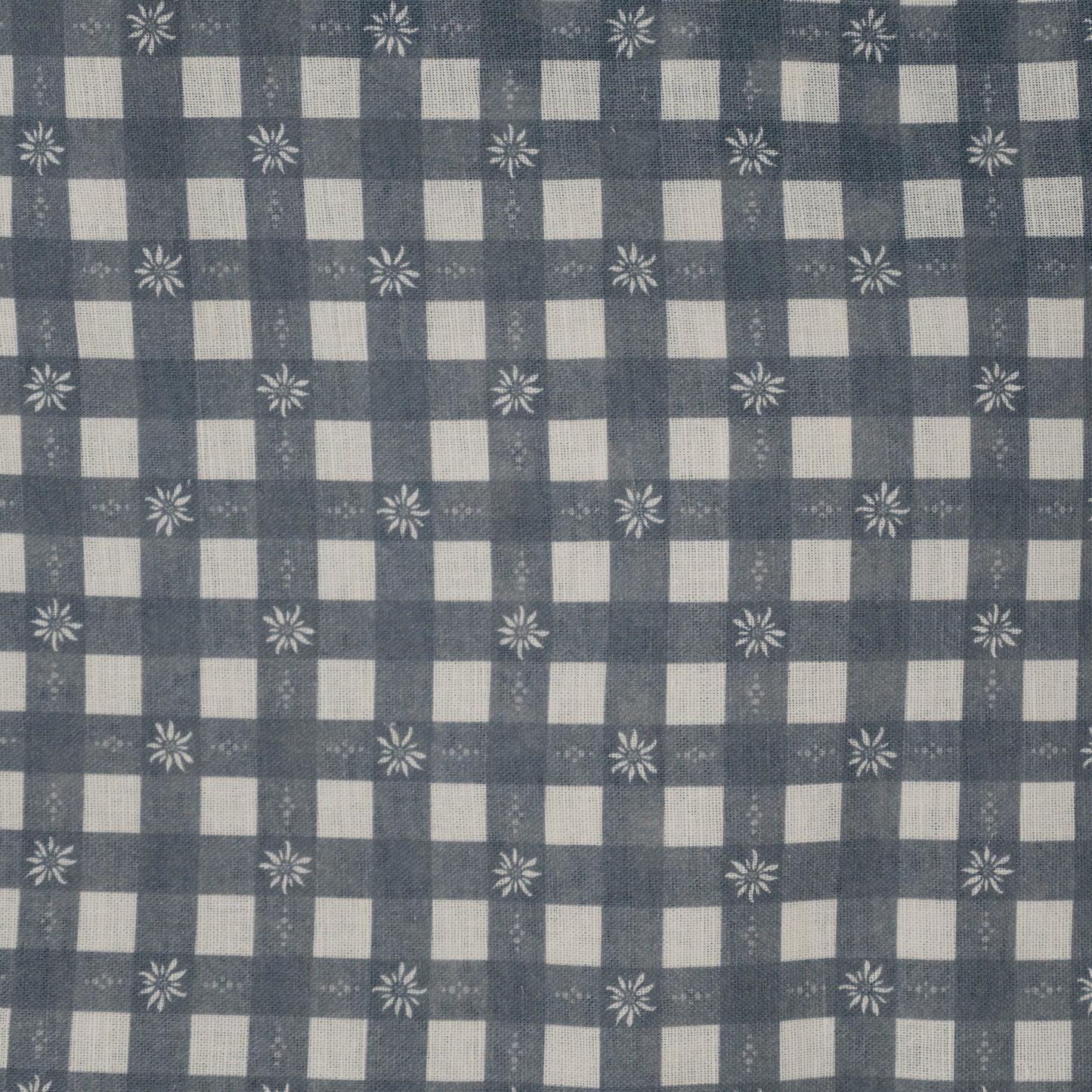 Edelweiss Gingham Fabric - Loden Blue