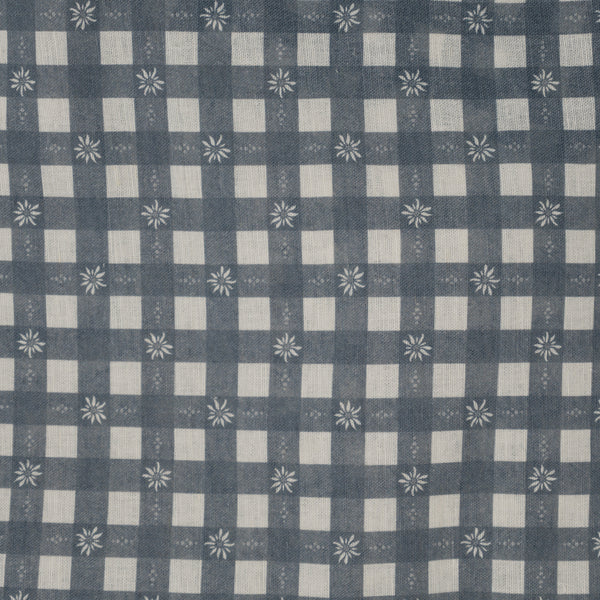 Edelweiss Gingham Fabric - Loden Blue