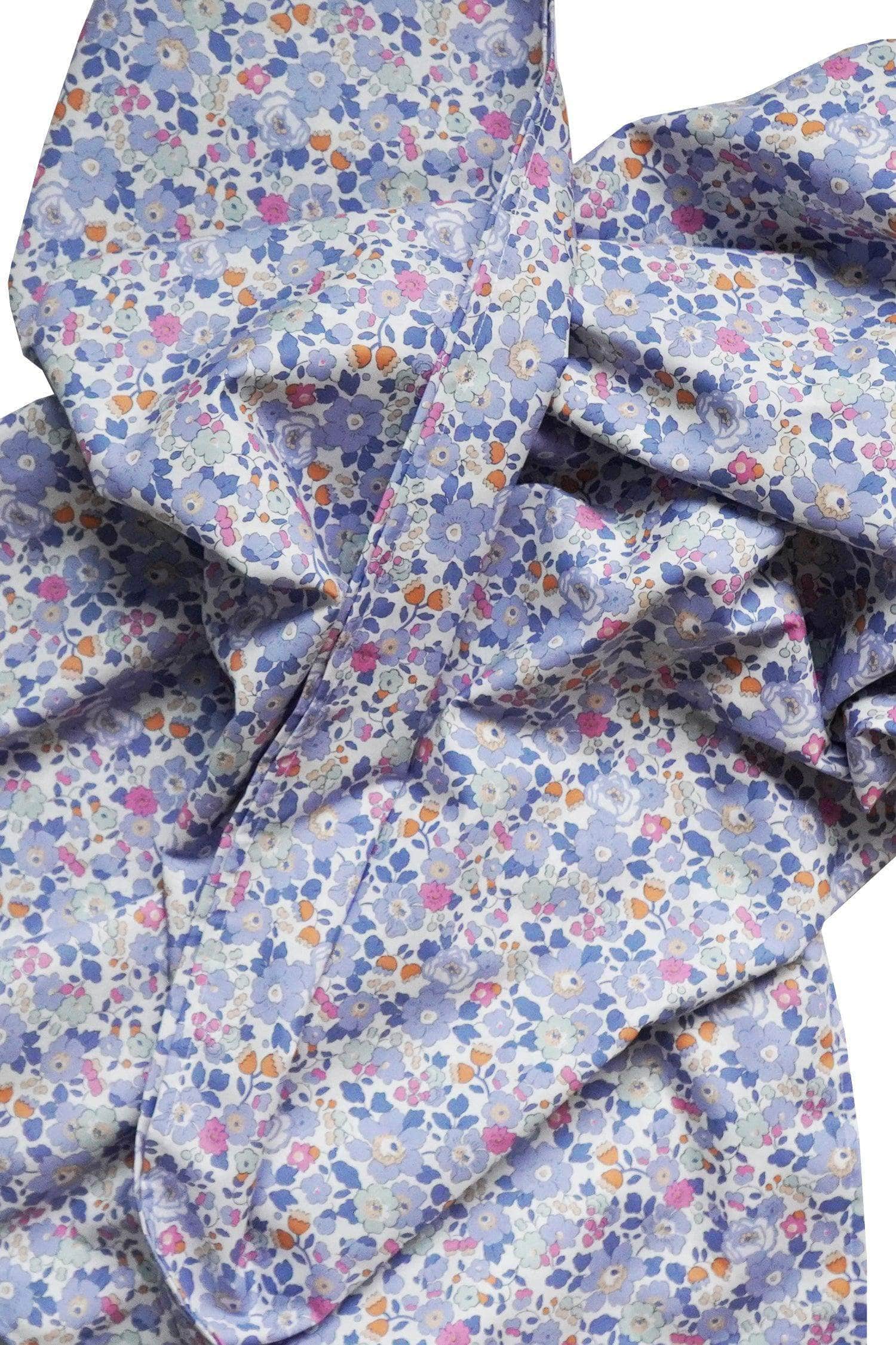 Flat Top Sheet Made With Liberty Fabric Betsy Lavender Blue