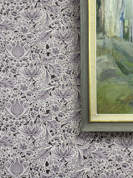 Folk Floral - Lilac (Wallpaper)