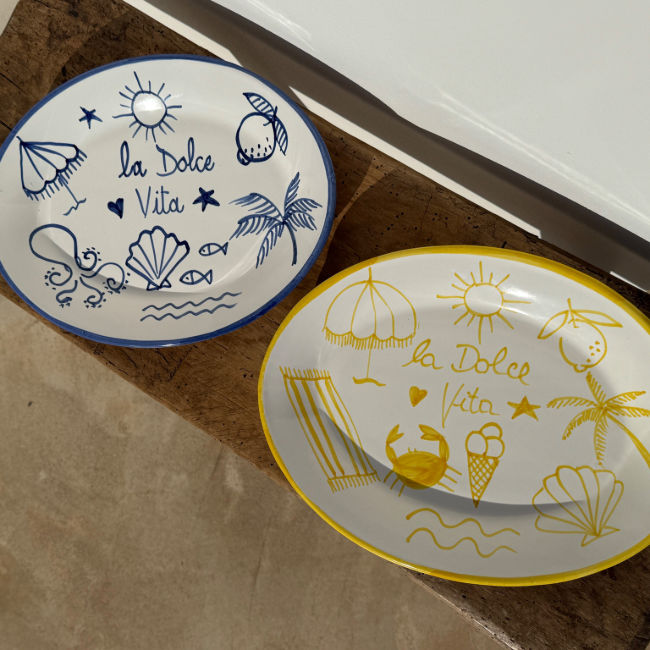 Dolce Vita Oval Platter Yellow - 32cm