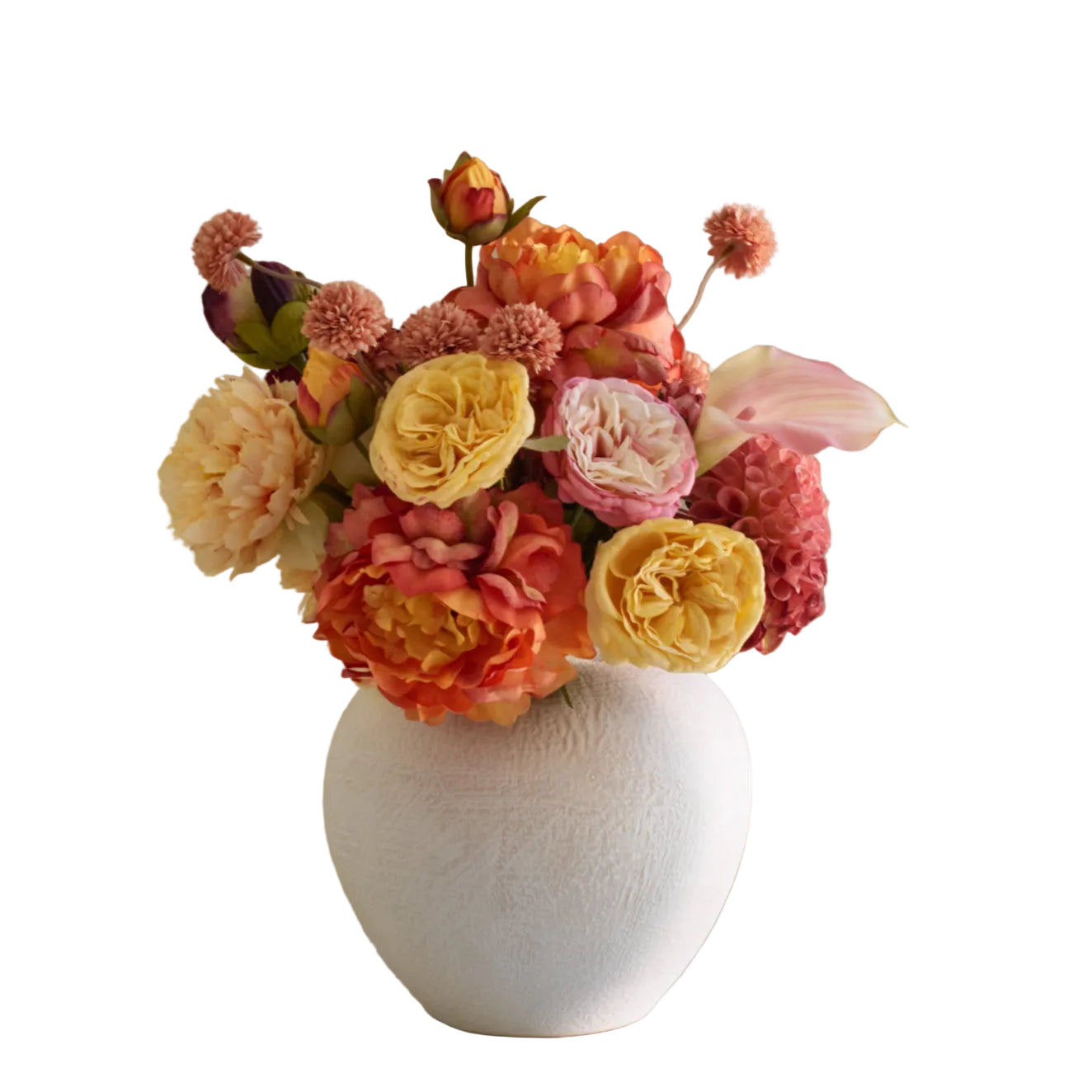 Sienna - Faux Flower Arrangement - Reds, Pinks, Yellows & Oranges