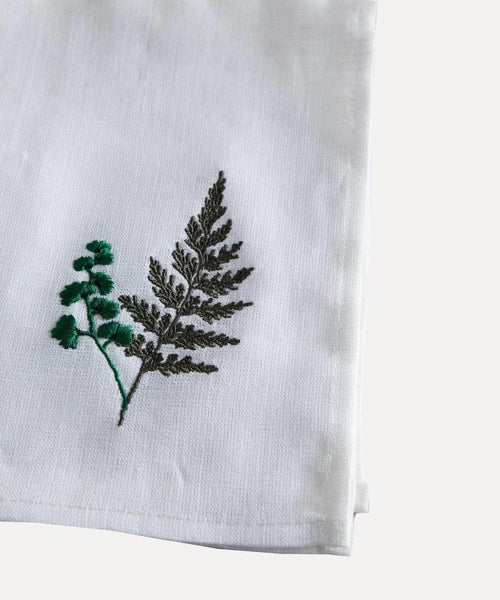 Eden Embroidered Linen Napkin