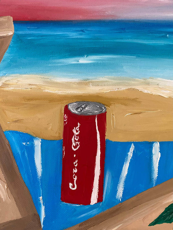 No Mar às Nove Painting