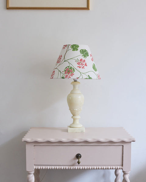 Geraniums Paper Lampshade - Empire 10"