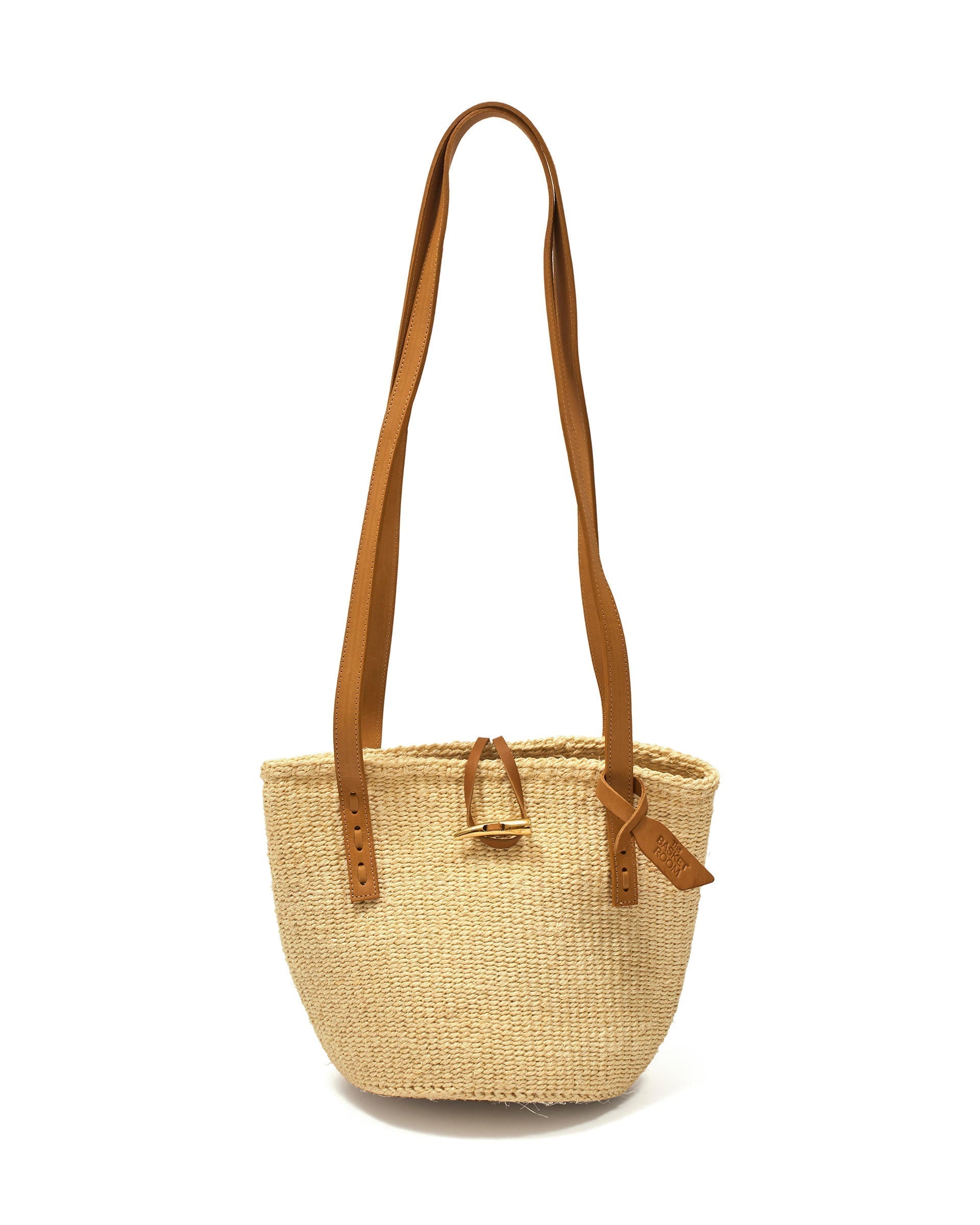 SEMA: Sisal and Leather Natural Shoulder Bag
